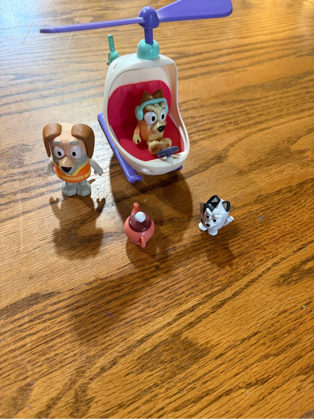 Disney Purple & White Helicopter Playset with Dog Figures